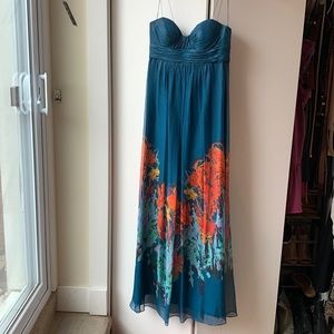 Aqua brand maxi gown, dark teal, sz 4